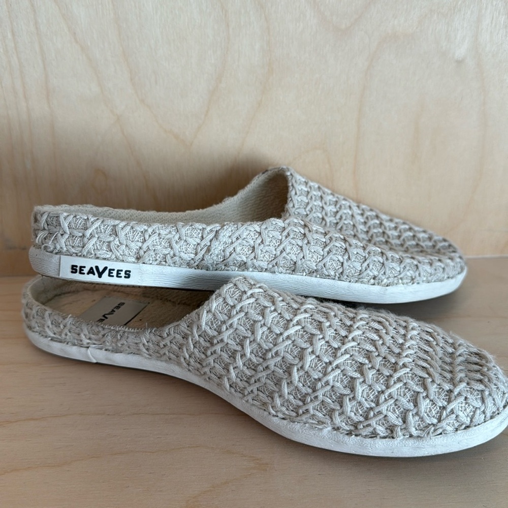 SeaVees stag slipper, scuff woven macramé - size 7